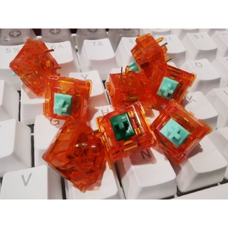 [พร้อมส่ง]  Equalz C³ Tangerine Switch ของแท้!!! สวิทช์ Linear [62 g / 67 g] สีส้มเขียวสำหรับmechanical keyboard