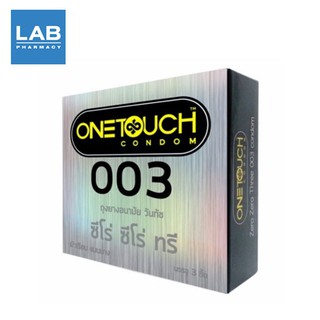 ONETOUCH 003 3s - วันทัช ซีโร่ ซีโร่ ทรี ถุงยางอนามัยรุ่นบางพิเศษ 1 กล่อง บรรจุ 3 ชิ้น