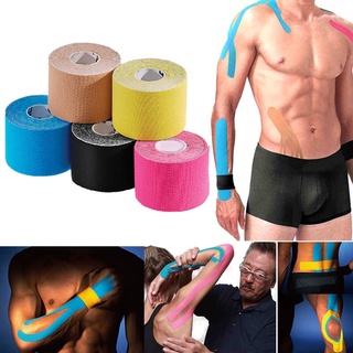 เทปบำบัด พันกล้ามเนื้อ 5cmx5m Kinesiology Tape Kinesio คิเนสิโอ เทปผ้าบำบัด เทปพยุงกล้ามเนื้อ