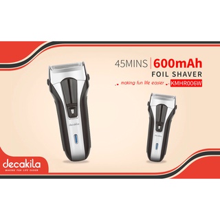 decakila รุ่น KMHR006W เครื่องโกนหนวดฟอยล์ (คัตเตอร์เดี่ยว) แบตเตอร์เลี่ยนไฟฟ้า (Foil shaver) คุณภาพดี