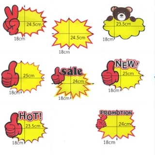 💥ป้ายราคา25x18 cm แพคละ 10แผ่น🔥ป้ายโฆษณา หยุดทุกสายตา🔥ราคาส่ง✔️พร้อมส่ง 🧩ป้ายโปรโมชั่น ป้ายเซลล์