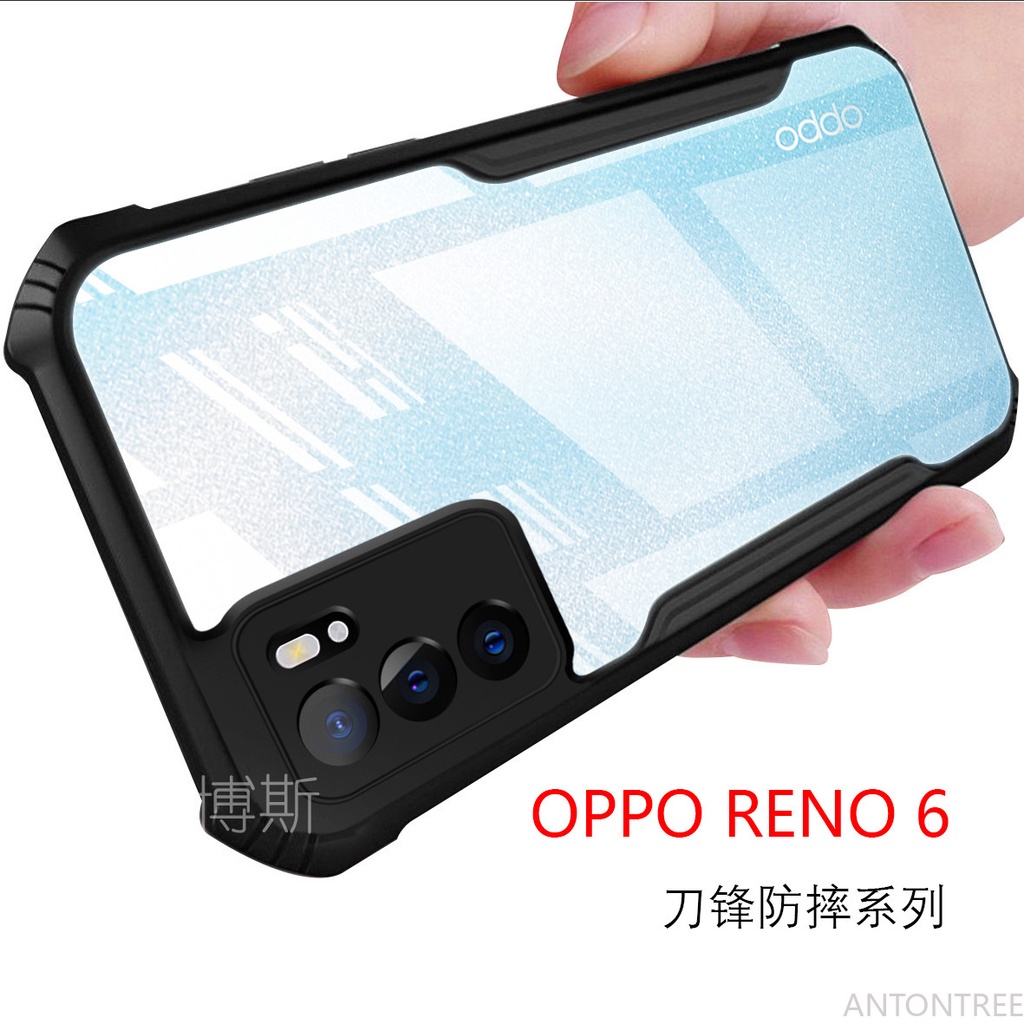 OPPO A16K A95 A55 4G RENO 6Z reno6 Z 6 5G Air Bag Corner Slim Case Camera Full Protection Clear Cove