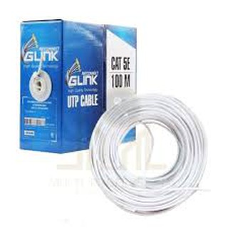 GLINK สายแลนในอาคารคุณภาพดี แบบกล่อง 100เมตร UTP Cable Cat5e 100M