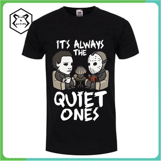 เสื้อยืด แบบเข้ารูป พิมพ์ลาย Its Always The Quiet Ones แฟชั่นสําหรับผู้ชาย