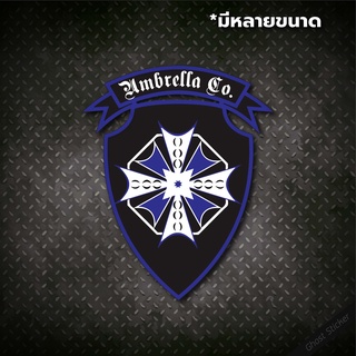 สติกเกอร์โลโก้ Blue Umbrella Corporation งานพิมพ์ 3 ขนาด  /Resident Evil/Bio Hazard