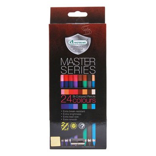 Master Art มาสเตอร์อาร์ต สีไม้ ดินสอสีไม้ 2 หัว 24สี รุ่น Master Series จำนวน 1 กล่อง