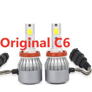 หลอดไฟหน้ารถยนต์ led 6000 k c 6 h 1 h 4 h 7 h 11 9006 6000 k 1 คู่