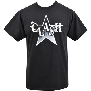 เสื้อยืดผ้าฝ้ายCOTTON เสื้อยืดพิมพ์ลาย The clash Original สไตล์พังก์สำหรับผู้ชายS-5XL