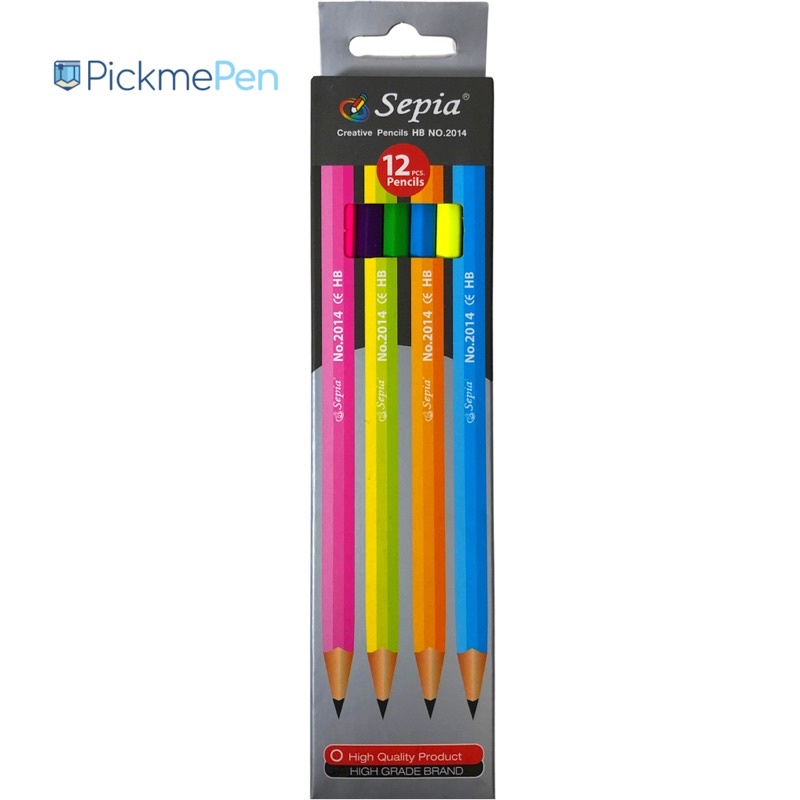 ดินสอ ดินสอไม้ Sepia Rainbow No.2014 HB