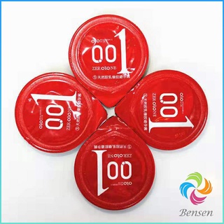 Bensen ถุงยางอนามัยบางเฉียบ 0.001 มม. Olo 001 Comdoms (1ชิ้น) สารหล่อลื่นแบบธรรมชาติ​ สัมผัสแนบสนิท