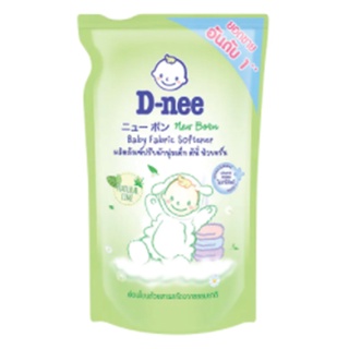 D-nee Natural Time Baby Fabric Softener Green 600 ml. Refill Bag ดีนี่น้ำยาปรับผ้านุ่มเด็กสูตรเนเชอรัลไทม์สีเขียว 600มล.