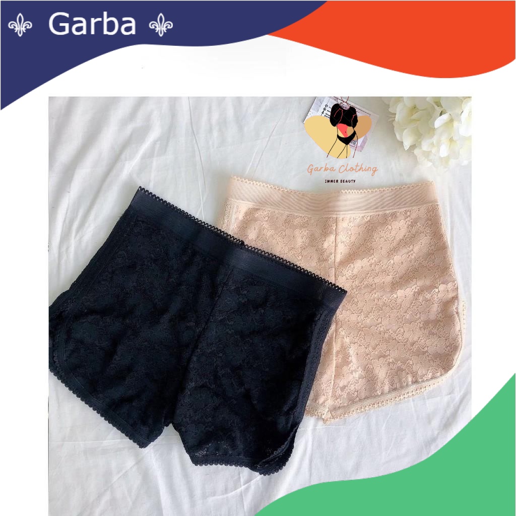 ️Garba Voronin ️ Flower Lace Short Safety Pants ชุดชั้นในสตรี Seluar Dalam Wanita