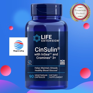 Life Extension CinSulin® with InSea2® and Crominex® 3+ / 90 Vegetarian Capsules