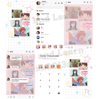 My First Girlfriend is a Gal, Hajimete no GAL แฟนผมเป็นสาวเกล Sticker Theme Line  สติ๊กเกอร์ ธีม ไลน์