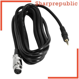 [Sharprepublic] สายเคเบิ้ล Xlr Female To 3.5 มม. (1/8 นิ้ว) Trs Male - 0.5 เมตรไมโครโฟนลวด