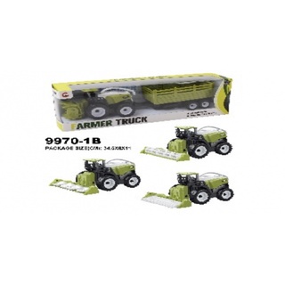 TOYS ของเล่นรถจอบหมุนลากรถพ่วง สีเขียวอ่อน#9970-1B(34.5x8x11ซม.)