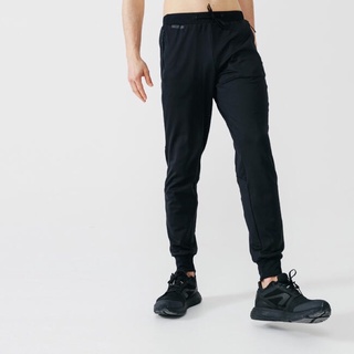 กางเกงวิ่งขายาวสำหรับผู้ชายรุ่น RUN WARM+ KALENJI MENS RUNNING TROUSERS KALENJI WARM+ - BLACK