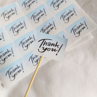 *ขั้นต่ำ6ใบ* สติกเกอร์ขอบคุณ ลายมินิมอล  Thankyou minimal16ดวง | Original design