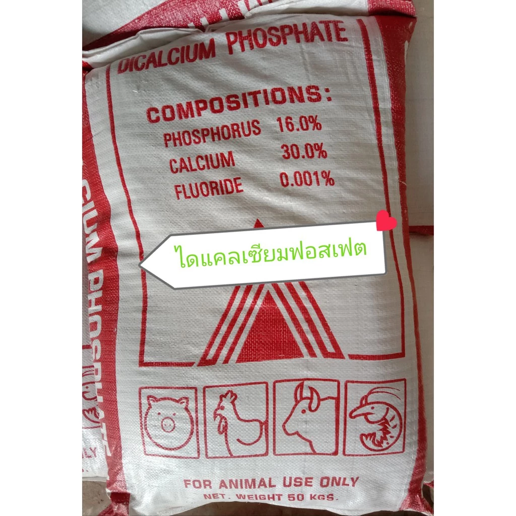 Dicalcium Phosphate ไดแคลเซียมฟอสเฟต แบ่งขาย 1 กก. บรรจุถุงซิปล็อก
