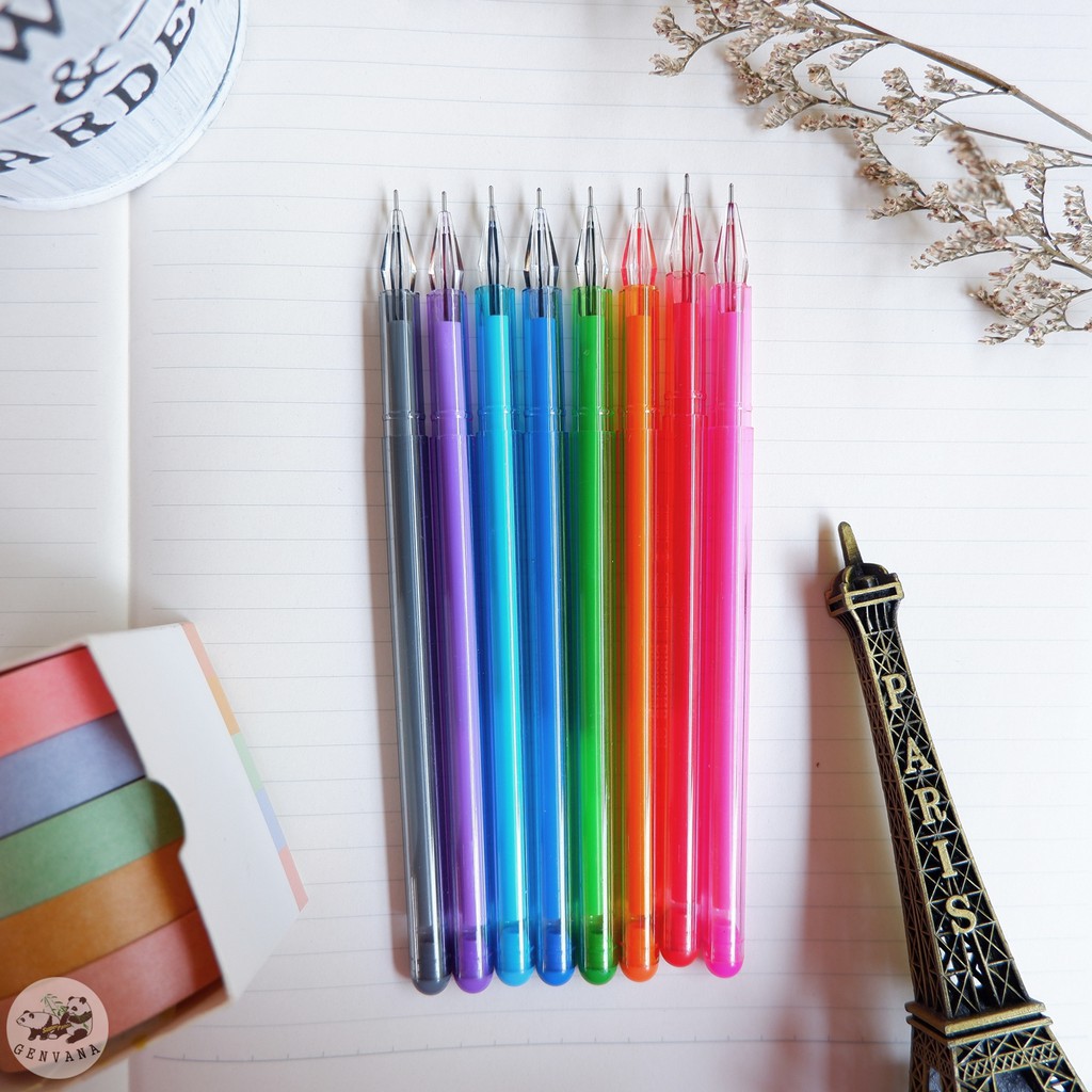 (เลือกสีได้) ปากกาเจล หัวเพชร 8 สี  (821 CS) ปากกาหัวเพชร - รูปที่ 2