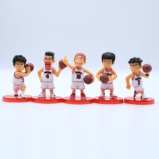 ตุ๊กตาฟิกเกอร์ slam dunk master Xiangbei team Sakuragi flower road Rukawa maple Mitsui Shou Akagi Gangxian สําหรับตกแต่ง 5 ชิ้น