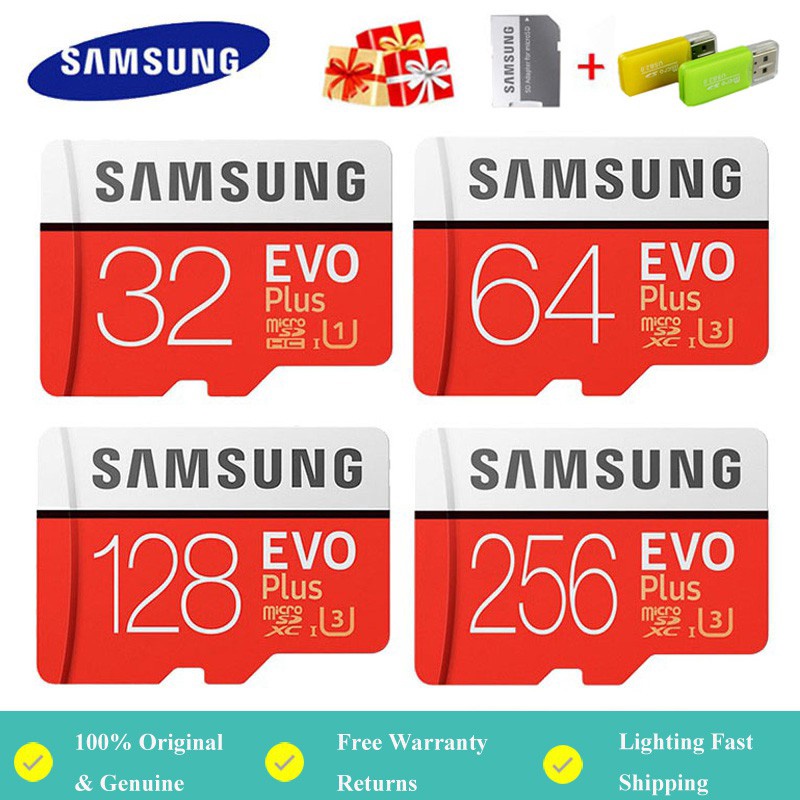 Ready Stock Samsung Evo Plus  Memory Card  16GB /32GB /64GB /128GB/256GB SD Card MicroSD Memory Card
