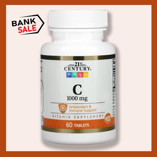 📢พร้อมส่ง 🔔  21st Century, Vitamin C, 1,000 mg, 60 Tablets