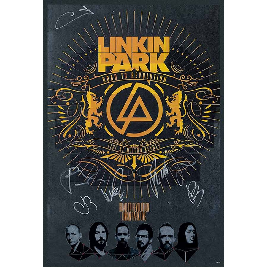 โปสเตอร์ วง ดนตรี ร็อก ลิงคินพาร์ก Linkin Park - Road To Revolution Live at Milton Keynes (2008) POS