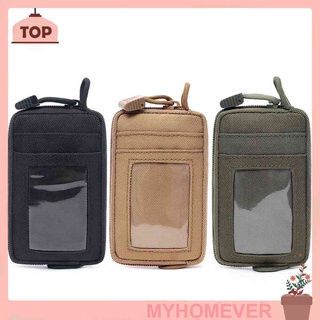 Myhom EDC กระเป๋าใส่เหรียญ กุญแจ โทรศัพท์ กระเป๋าคาดเอว กันน้ํา