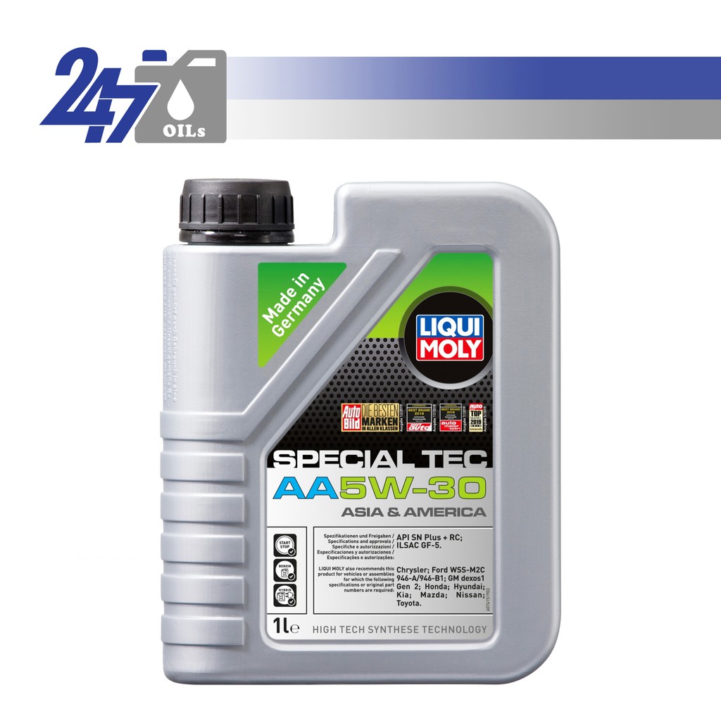 LIQUI MOLY น้ำมันเครื่องสังเคราะห์แท้เครื่องยนต์เบนซิน SPECIAL TEC AA 5W-30 5W30 1 ลิตร