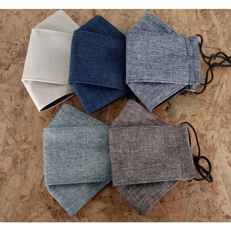 หน้ากากผ้า3ชั้น มีลวดจมูก ผู้ชาย ผู้หญิงใส่ได้ ทำจากผ้าทอลายอย่างดี ลายชัด มีเอกลักษณ์