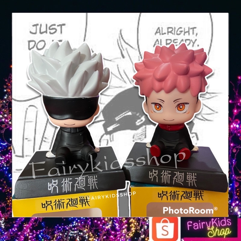 NEW ตุ๊กตาหัวสปริง gojo satoru อาจารย์โกโจ เท่มากๆ วางมือถือได้ ตั้งหน้ารถหน้าคอมได้ รายละเอียดสวย วัสดุอย่างดี