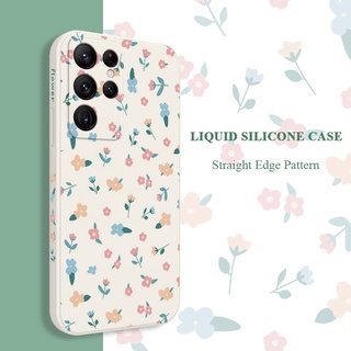 เคสโทรศัพท์มือถือ ลายดอกไม้ ขนาดเล็ก แบบสร้างสรรค์ สําหรับ Samsung Galaxy รุ่น S23 S22 Ultra Plus