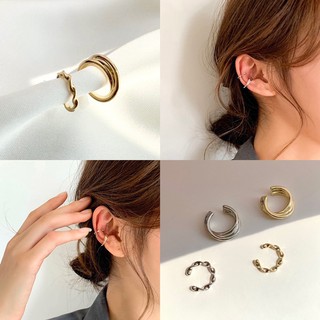 พร้อมส่ง Ringring_acc | ต่างหูหนีบแฟชั่น Spring Ear Cuffs Set 2 ชิ้น