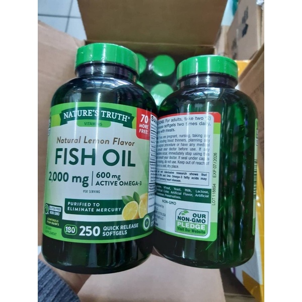 Nature's Truth Fish Oil 2000 mg, 250 เม็ด