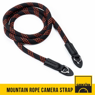 สีหายาก สายคล้องกล้อง เชือกปีนเขา ปลายห่วง คล้องคอ ( Leica Style Camera Strap สายคล้อง สาย กล้อง )