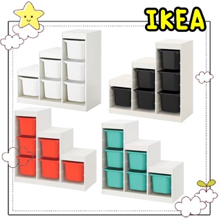 🌈รับหิ้วสินค้า IKEA🌈TROFAST ทรูฟัสท์ ชุดตู้เก็บของ, ขาว/เทา99x44x95 ซม.