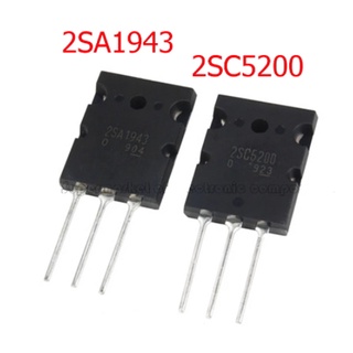 1 คู่ 2SA1943 2SC5200 TO-3P A1943 C5200 ทรานซิสเตอร์เครื่องขยายเสียง A1943 C5200 Transistor