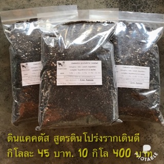 ขาย 1 กิโล ดินปรุงสำเร็จสำหรับกระบองเพชร  (สูตรดินโปร่ง เน้นรากเดินดี)