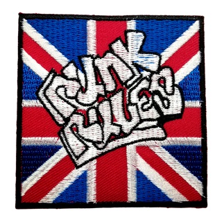 Punk Rules ตัวรีดติดเสื้อ หมวก กระเป๋า แจ๊คเก็ตยีนส์ Hipster Embroidered Iron on Patch  DIY