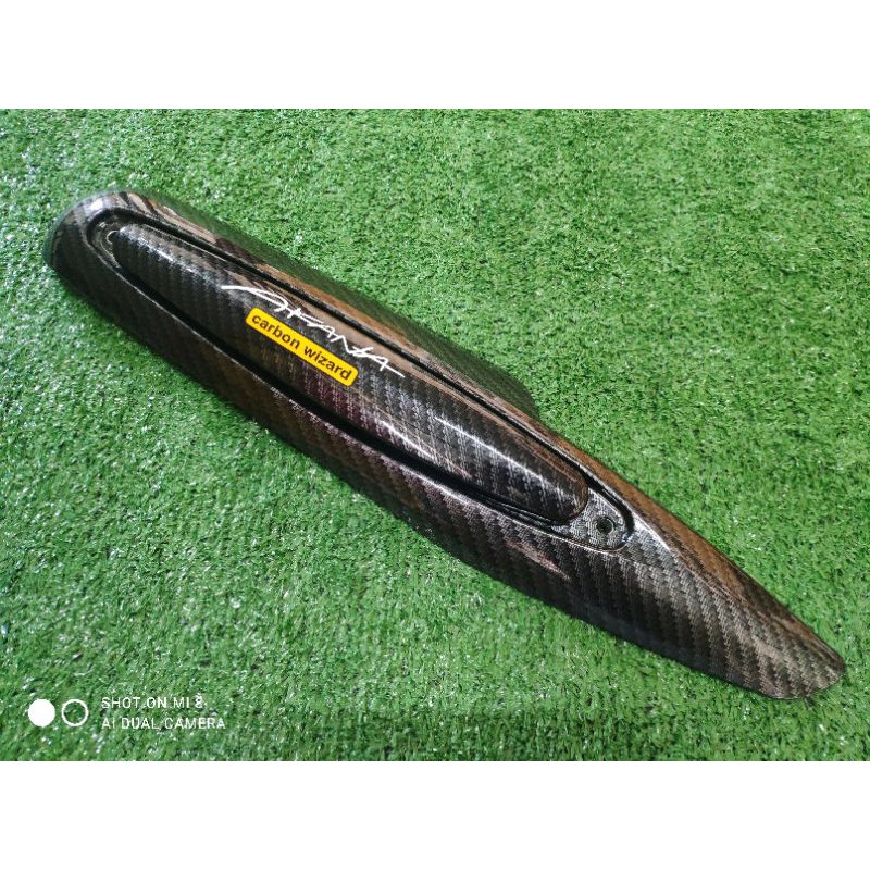 กันร้อน fino บังท่อ ฝาครอบท่อ เคฟล่าดำลายสาน fino Akana จัดส่งวันต่อวัน