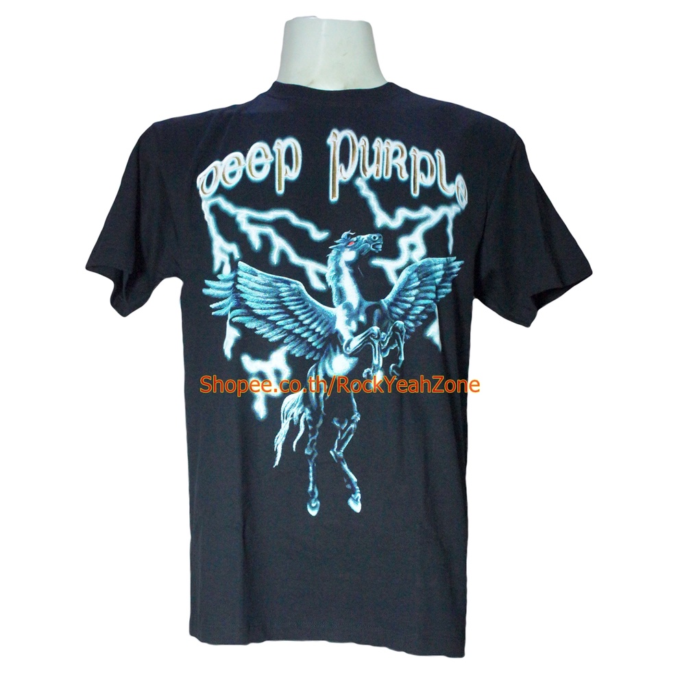 เสื้อวง Deep Purple ไซส์ยุโรป ดีปเพอร์เพิล PTA552 ผ้ายืดวงดนตรีร็อค Rockyeah