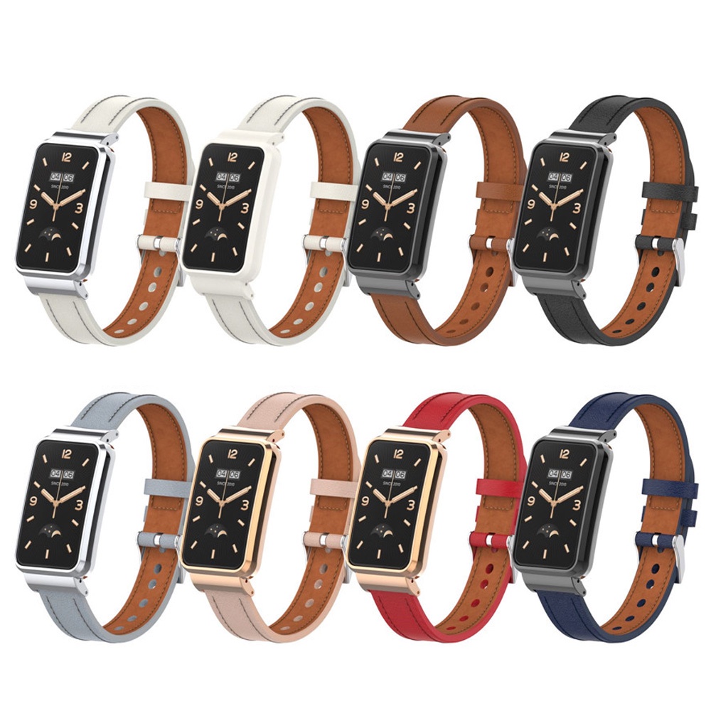 สายหนังสร้อยข้อมือเปลี่ยนวงสําหรับ Xiaomi Smart Band 7 8 9 Pro / Xiaomi Smart Band 8 9 Active ราคา ถูกที่สุด ดีลบีเคเค แกลเลอรีภาพที่ 2
