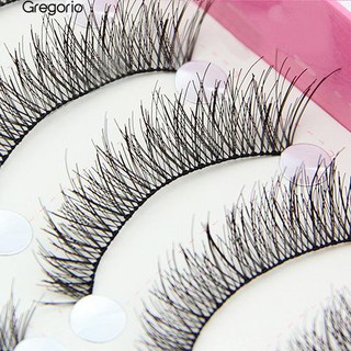 👍👄10 คู่ธรรมชาติ Cross ยาวตาขนตางานแต่งงาน False Eyelashes