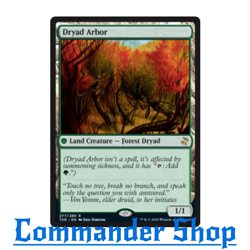 Dryad Arbor (Land Creature - Forest Dryad) ให้สี Green การ์ด Magic The Gathering (MTG)