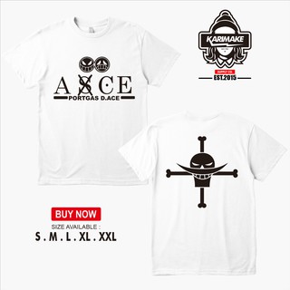 เสื้อยืดผ้าฝ้ายพิมพ์ลายแฟชั่น เสื้อยืด พิมพ์ลายอนิเมะ One Piece Ace x Shirohige