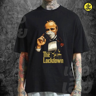 Kn1P //(พร้อมส่ง) เสื้อ The lock down เสื้อล้อเลียน Covid-19 ผ้า Cotton 100 %!!
