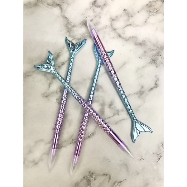 0.7 มม. สีดํา ลูกบอล ปากกา นางเงือก ปากกา ป้าย ปากกา 0.7 มม. 黑色圆珠笔美人彩鱼笔ปากกา