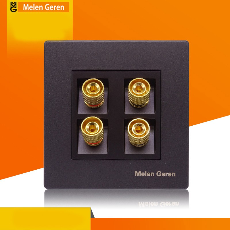 Sound Speaker Audio Junction Box Wall Plate Panel Connector Terminal ...