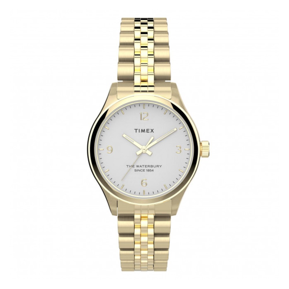 Timex TW2T74800 WATERBURYนาฬิกาข้อมือผู้หญิง สีทอง หน้าปัด 34 มม.